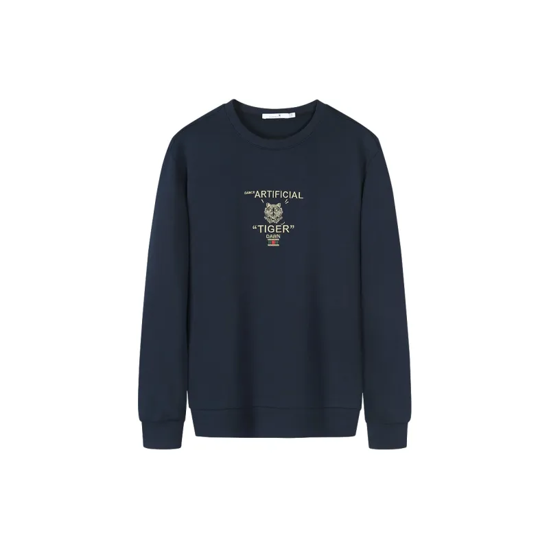 Dance With Wolves Sweatshirt Men's Dark Blue-0