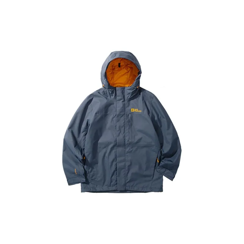 JACK WOLFSKIN Windbreaker Jackets Men Midnight Dark Blue+Accessory-2