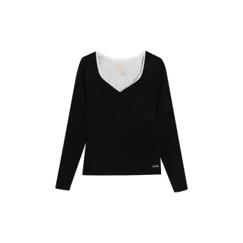 Red Bean Thermal Top Women's Mysterious Black