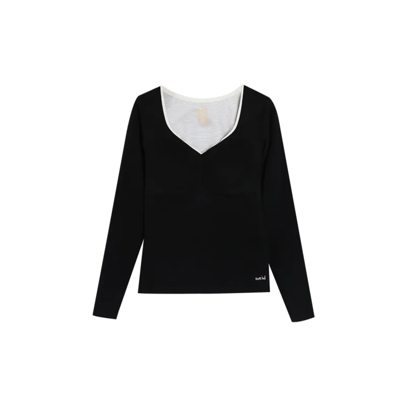 Red Bean Thermal Top Women's Mysterious Black-0