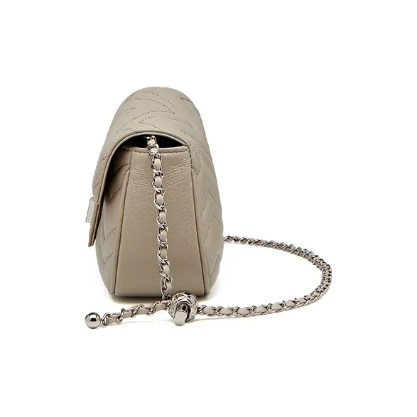 ZOOLER Top Grain Cow Leather Crossbody Bag Shoulder Bag Regular Women's Gray White/Coffee/Classic Black-4