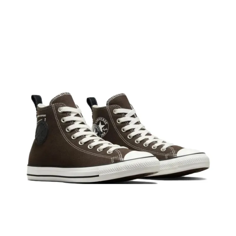 Converse All Star Anti Slip Wear Resistant High Top Skateboard Shoes Unisex Brown-2