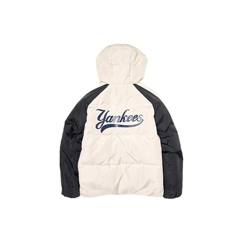 MLB Varsity New York Yankees Down Jacket Unisex Dark Cream-1