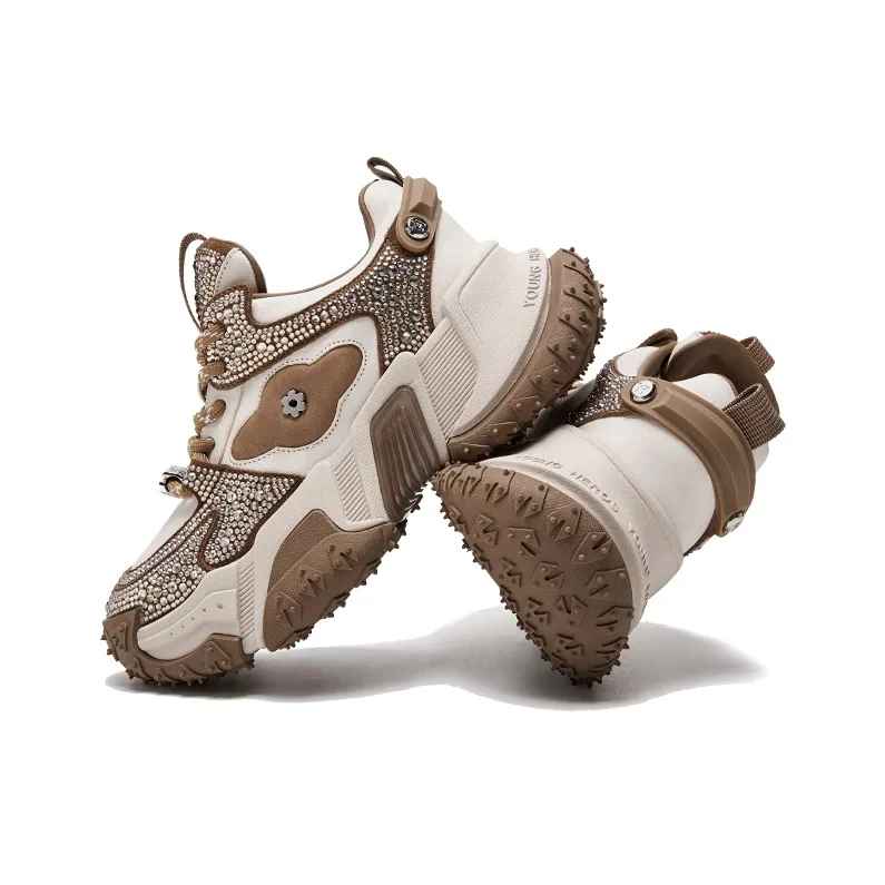CHERYKALLY Cushioning Anti-Slip And Wear-Resistant Height Increasing Low-Top Chunky Sneakers Women's-14
