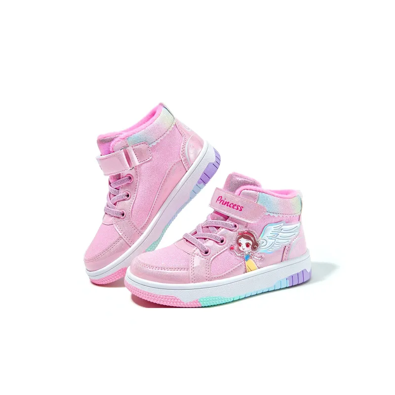 Disney Princess Cushioned Wear Resistant Breathable High Top Kids Lifestyle Shoes Children Aged 3 7 Years Old-4