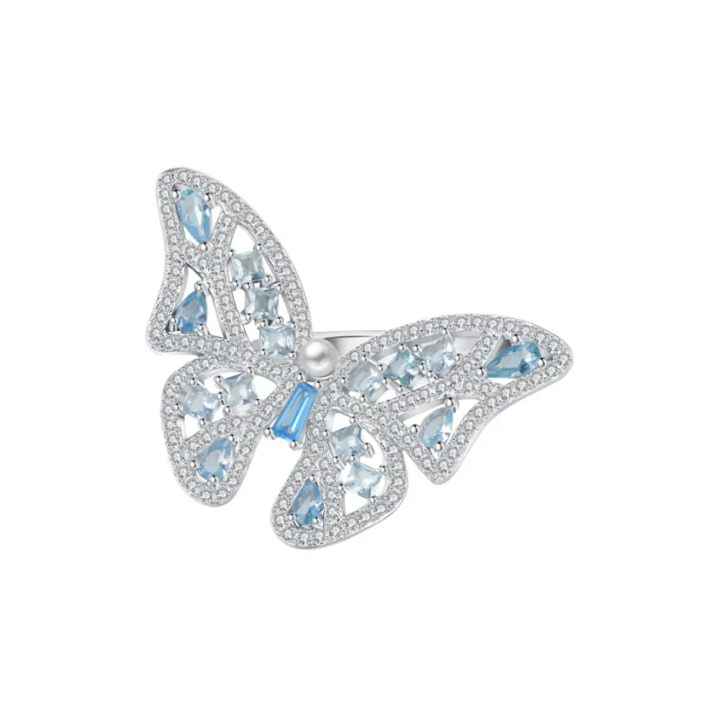 BABYBEI Shell Pearl Rings Women's-1