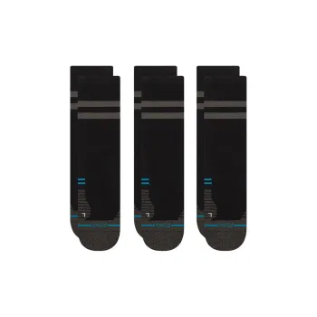 Stance Mid Calf Socks Unisex 3 Pack Black