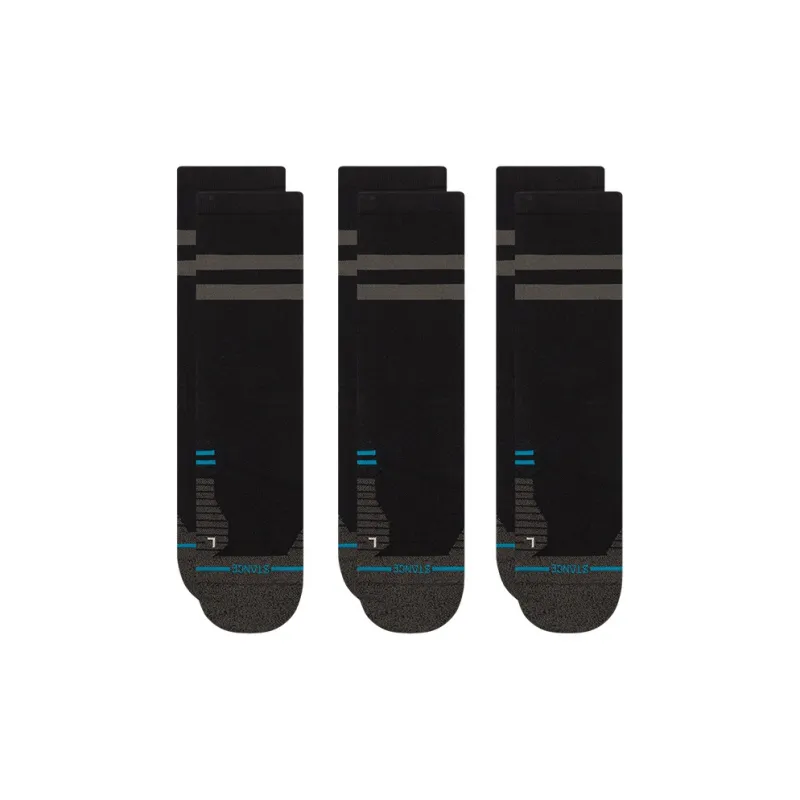 Stance Mid Calf Socks Unisex 3 Pack Black-0