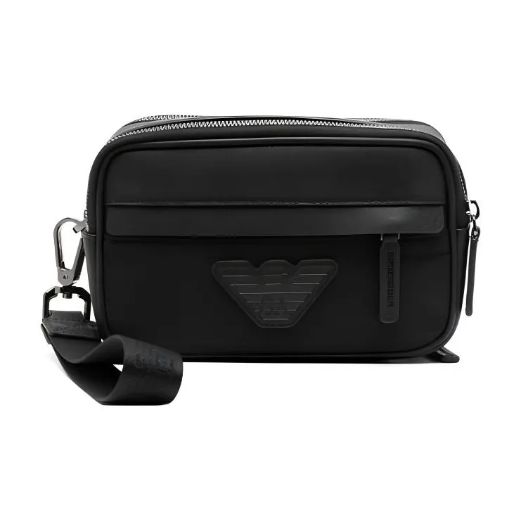 EMPORIO ARMANI Logo Patch Zipped Wash Bag-1