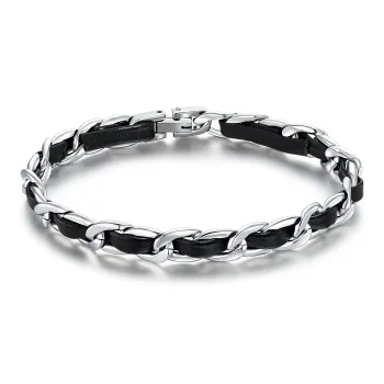 CRUISO Leather Metal Bracelets Unisex