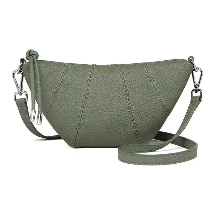 ZOOLER Top Grain Cow Leather Crossbody Bag Regular Women's Elephant Gray/Hepburn Black/Jasper/Milk White-13