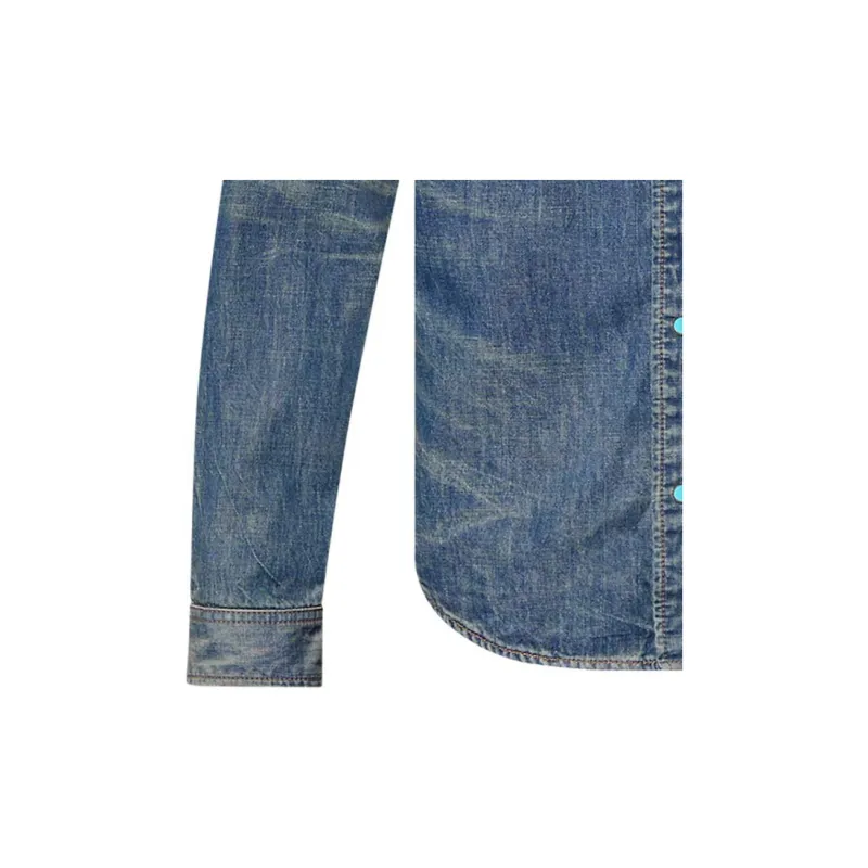 LOUIS VUITTON Fitted Long Sleeved Denim Shirt-5