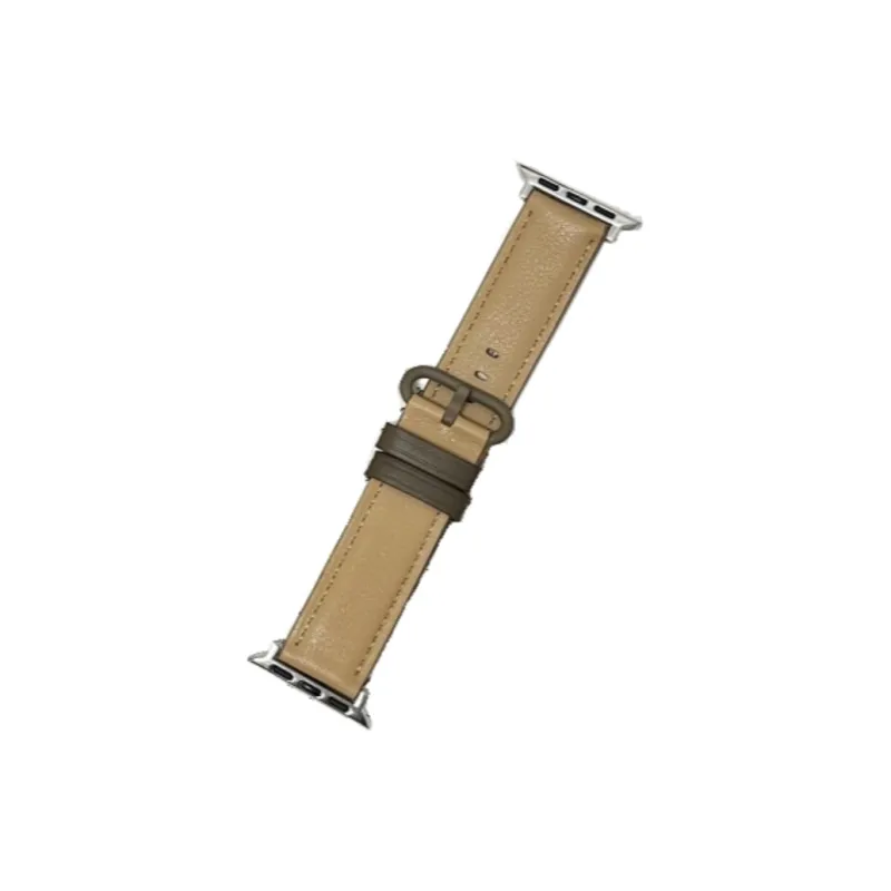 Warbler Dew Compatible With Apple Watch Apple Watch Band S9/S8/SE/7/6/5/4/3 Elliptical Buckle Multicolor Leather Strap-16
