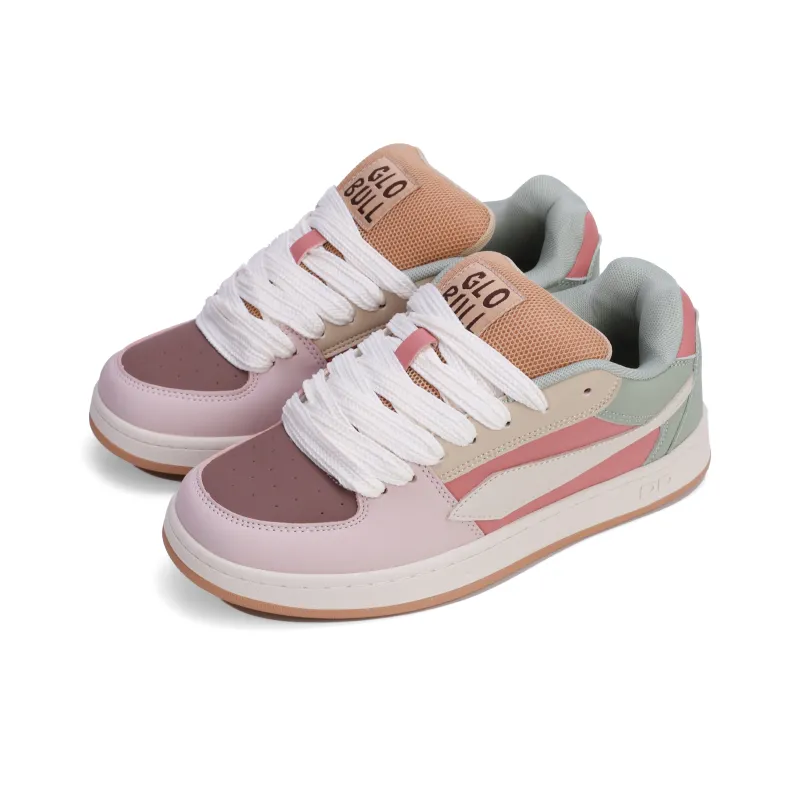 GLO BULL Skateboard Shoes Women's Low Top Green Tree Red Wall-2