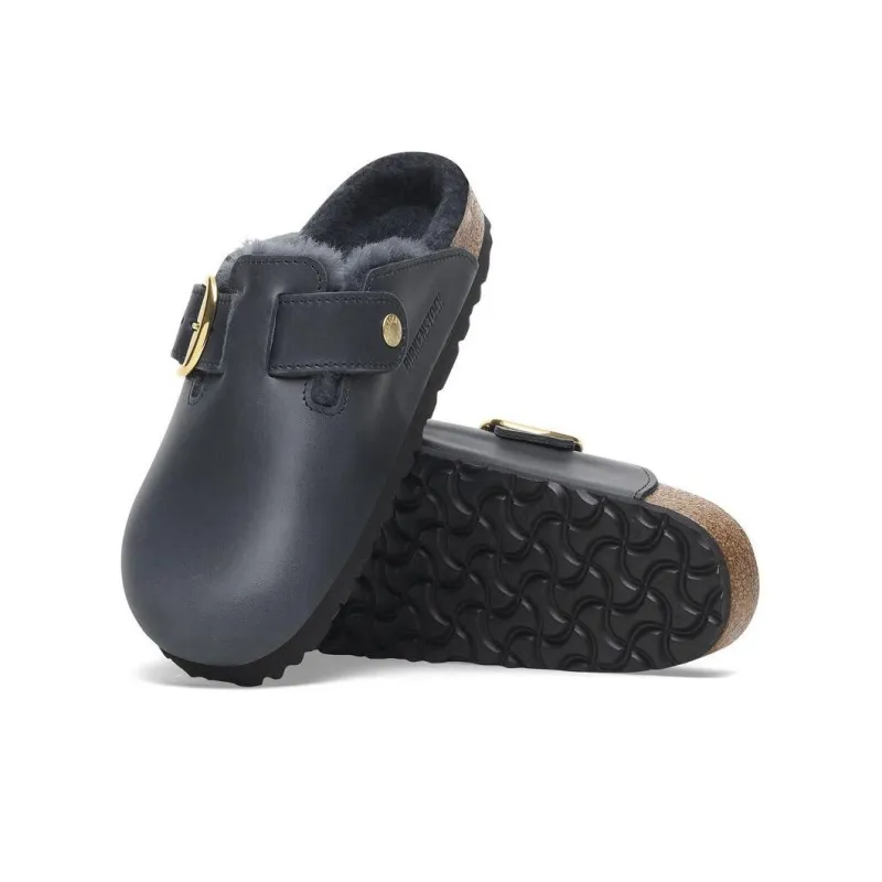 Birkenstock Boston Series Slip Resistant Closed Toe Slippers Women's Dark Gray Regular-5