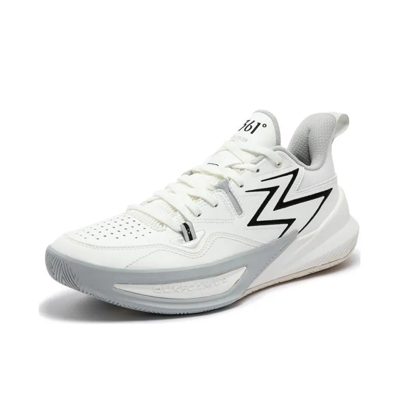 361° BIG3 Team2.0 Abrasion Resistant Slip Resistant Low Top Basketball Shoes Men's White Gray Black-1