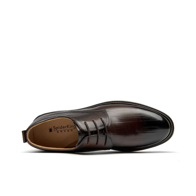 Spider King Dress Shoes Men Low Top Black/Brown-7