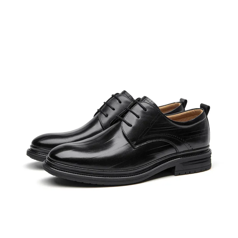 Spider King Dress Shoes Men Low Top Black/Brown-3
