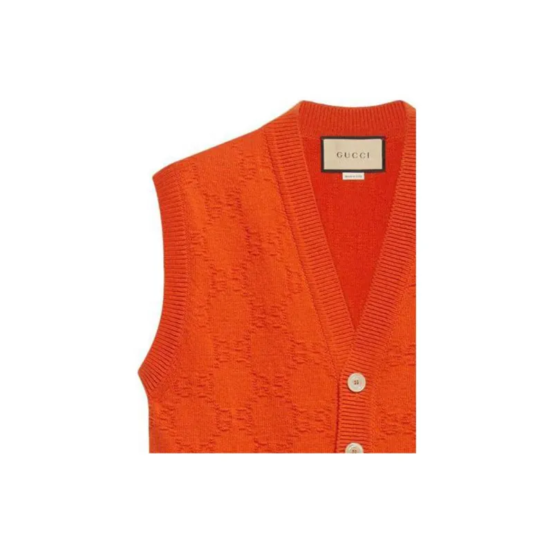 GUCCI GG motif Knit Vest-5
