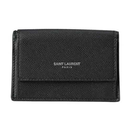 SAINT LAURENT Leather Wallet Unisex Black