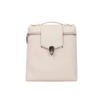 WANACCESSORY Cow Leather Backpack Large Size Women's Almond Pink/Ebony Brown