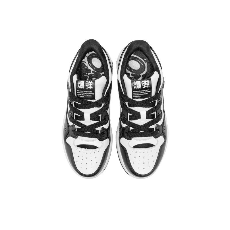 ONEMIX Coverage Moisture Wicking Balance Impact Resistance Support Quick Dry Low Top Skateboard Shoes Unisex Black-3