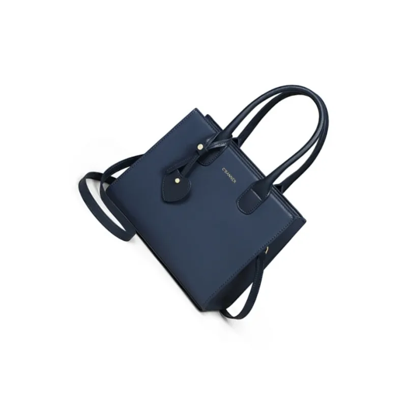 C°BANNER Split Cow Leather With Synthetic Leather Crossbody Handbag Regular Women's Blue-4