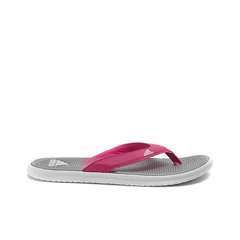 Adidas SC Beach 3point W Abrasion-Resistant Slip-Resistant Flip Flops Women's Gray Pink-1