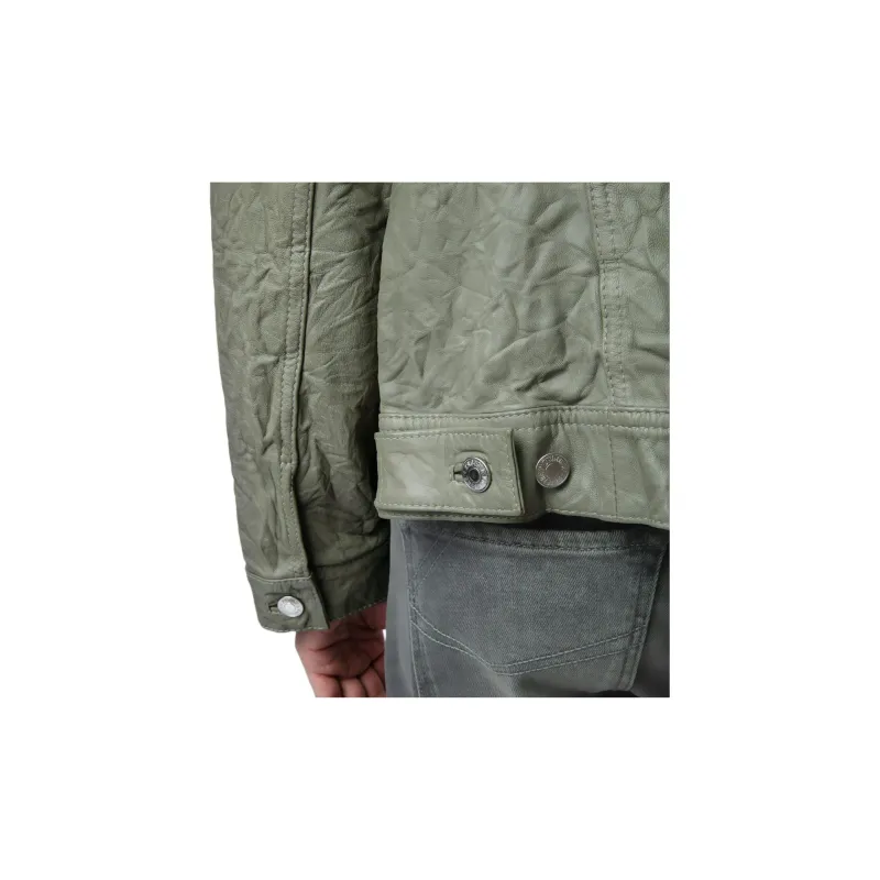Zadig & Voltaire FW24 Leather Jacket Men's Green-5