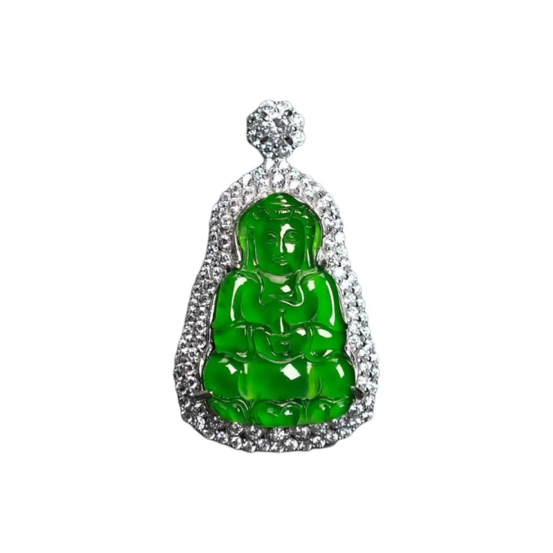KALAIYIN Ice Glutinous Jadeite Necklaces Men's-1