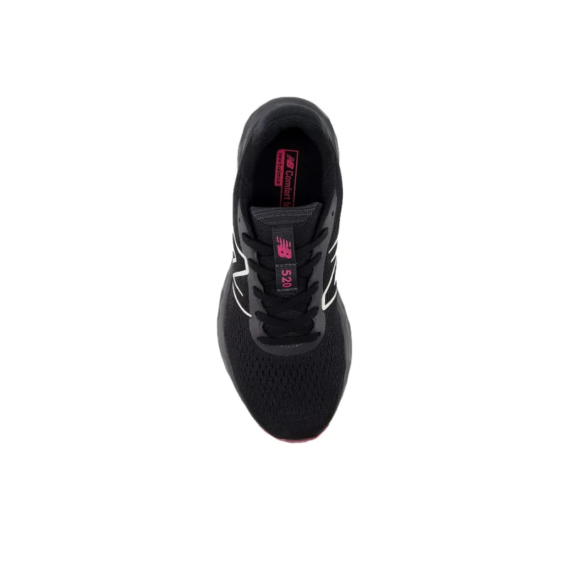 New Balance NB 520 V8 Anti Slip Wear Resistant Low Top Casual Running Shoes Women's Black Pink-3