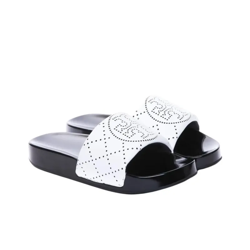 TORY BURCH Rubber Sole Abrasion Resistant Slide Slippers Women's White-2