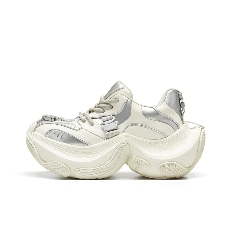 XMZY Dune Series Endless Sand Sea Wear-Resistant Height Increasing Coverage Low-Top Chunky Sneakers Women's-5