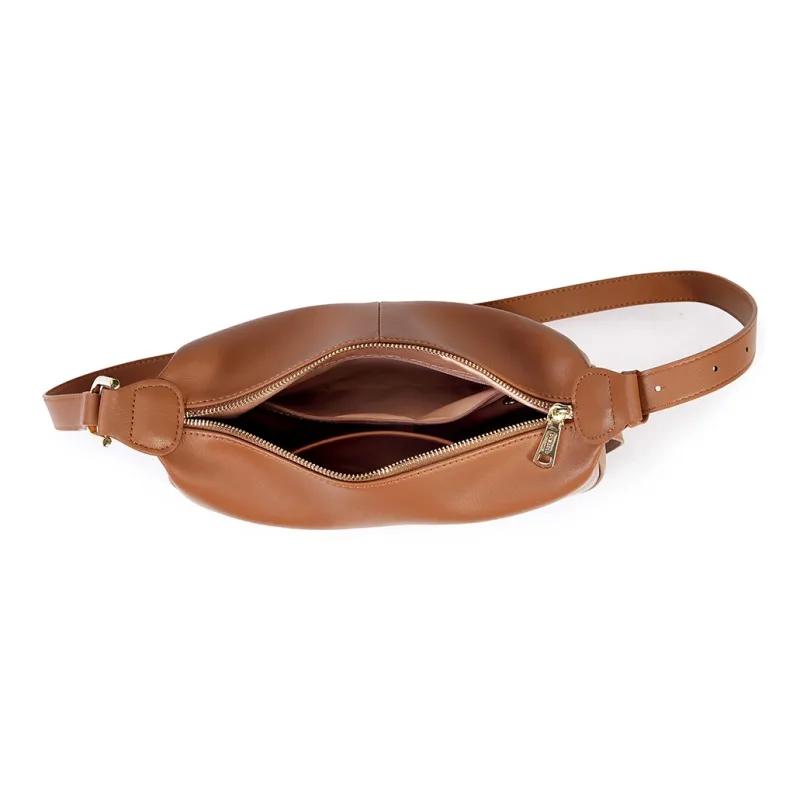 Dubaolu Synthetic Leather Crossbody Bag, Shoulder Bag Women's Caramel Brown/Classic Black/Ecru & Brown/Oat Apricot-6