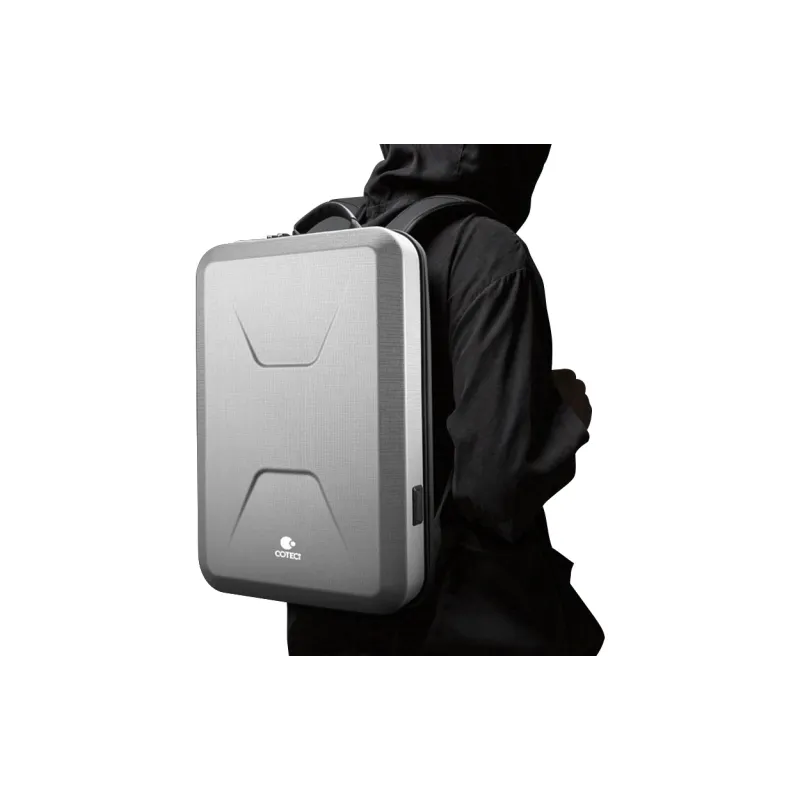 COTECi ABS+PC Backpack Large Size Unisex Black/Silver-6