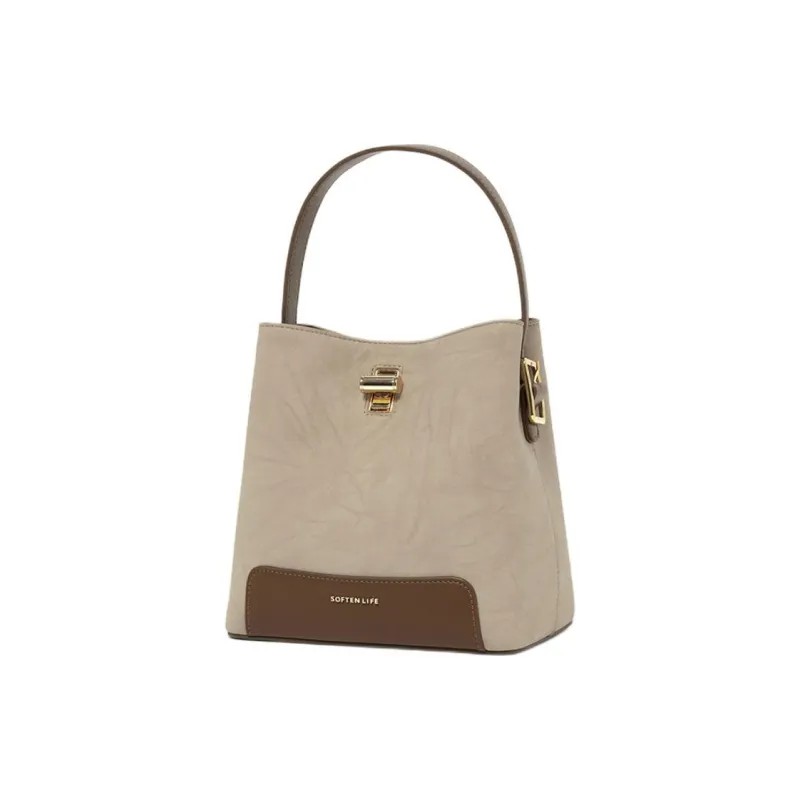 BASTO PU Handbag, Shoulder Bag, Crossbody Bag Trumpets Women's Gray/Brown-1