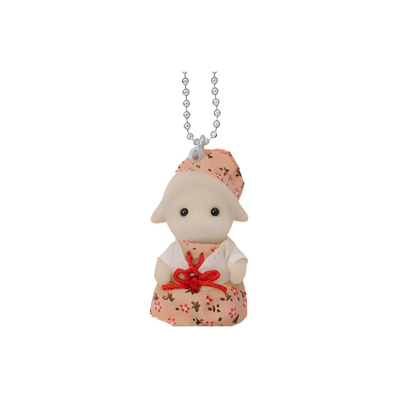 Sylvanian Families Cute Soft Sheep Keychain Dolls Plush Pendant Small Size Tall-3