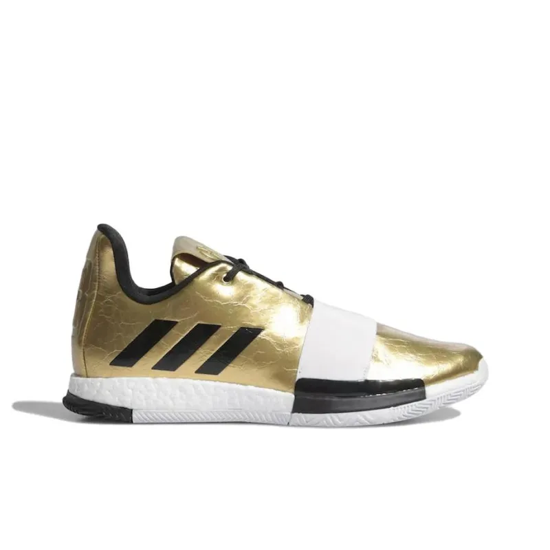 Adidas Harden Vol.3 Anti Slip Wear Resistant Low Top Basketball Shoes Men's Gold-1