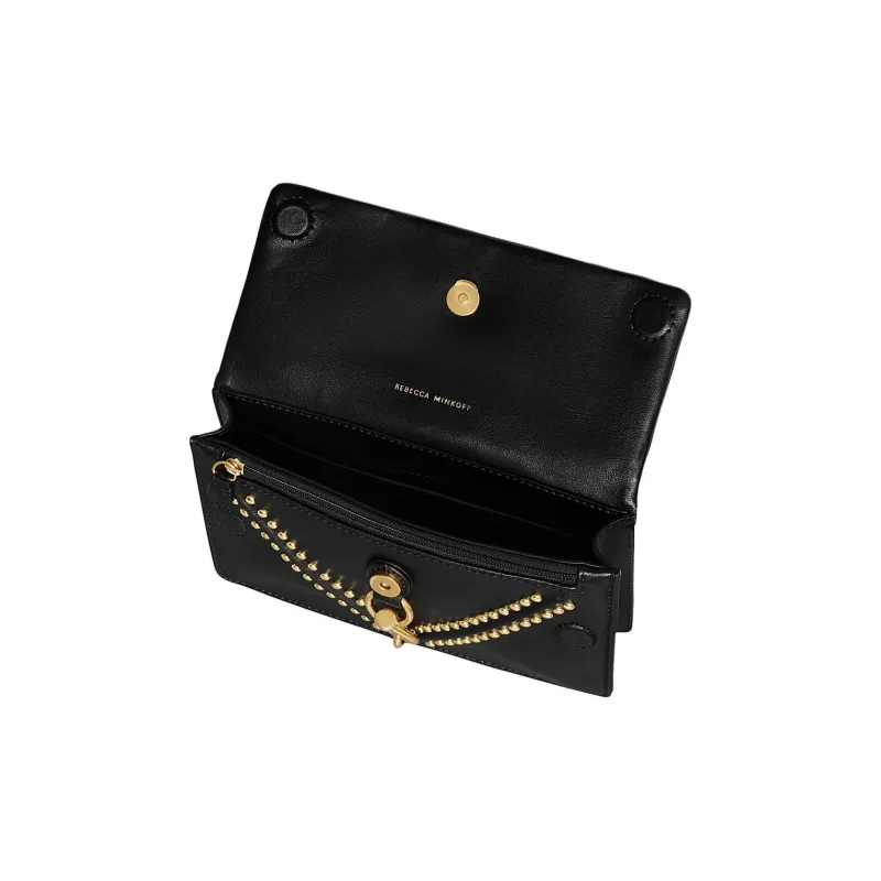 REBECCA MINKOFF Leather Shoulder Bag Crossbody Bag Women's Black-2