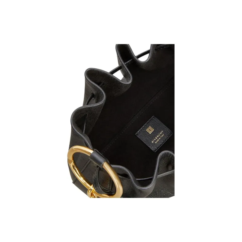 Givenchy Calfskin Pumpkin Bag, One Shoulder Handbag Mini Women's Black-5