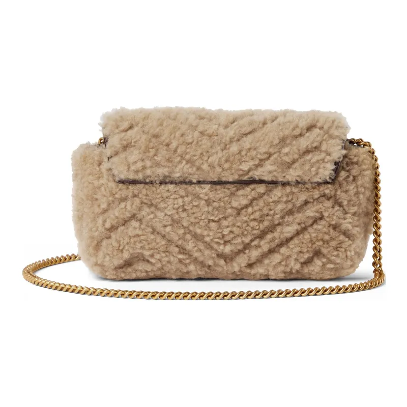 GUCCI Marmont Wool Shoulder Bag, Crossbody Bag Extra Mini Women's Light Brown-3