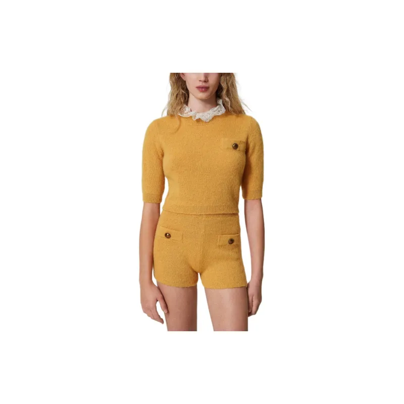 Twinset Emily Knit Mini Shorts-1