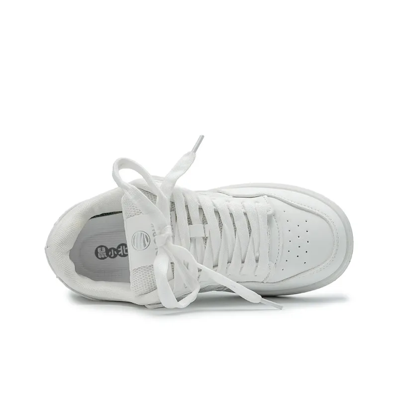 SHUXIAOBEI Anti Slip And Wear Resistant Lightweight Low Top Skateboard Shoes Unisex White Blue-86