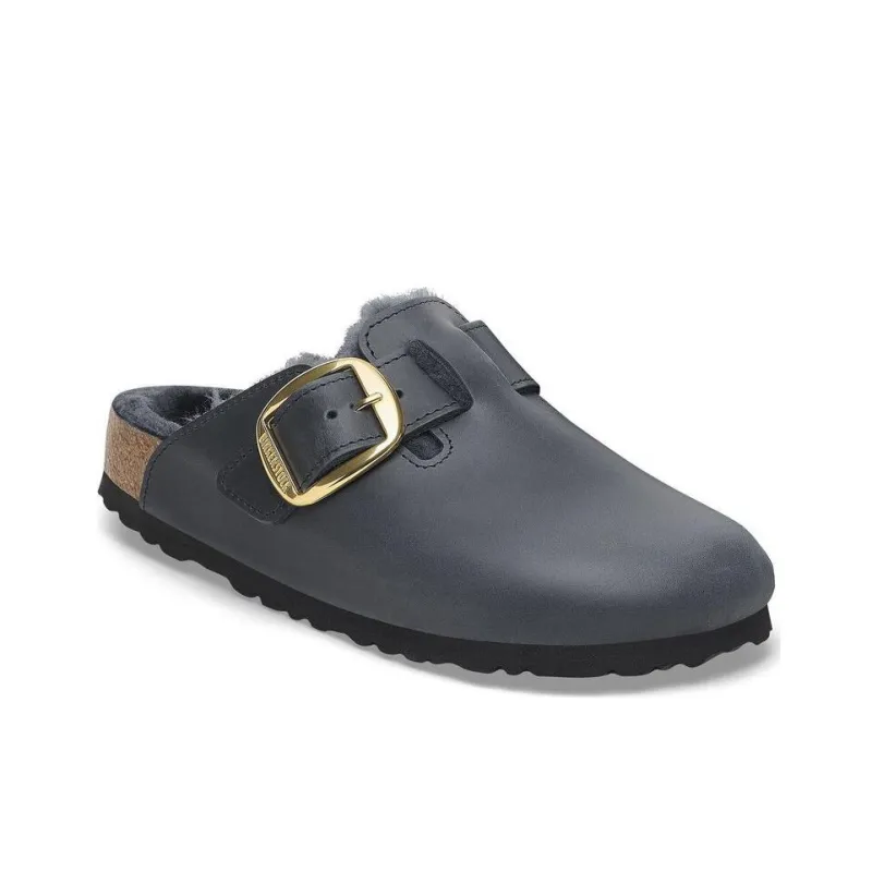 Birkenstock Boston Series Slip Resistant Closed Toe Slippers Women's Dark Gray Regular-2