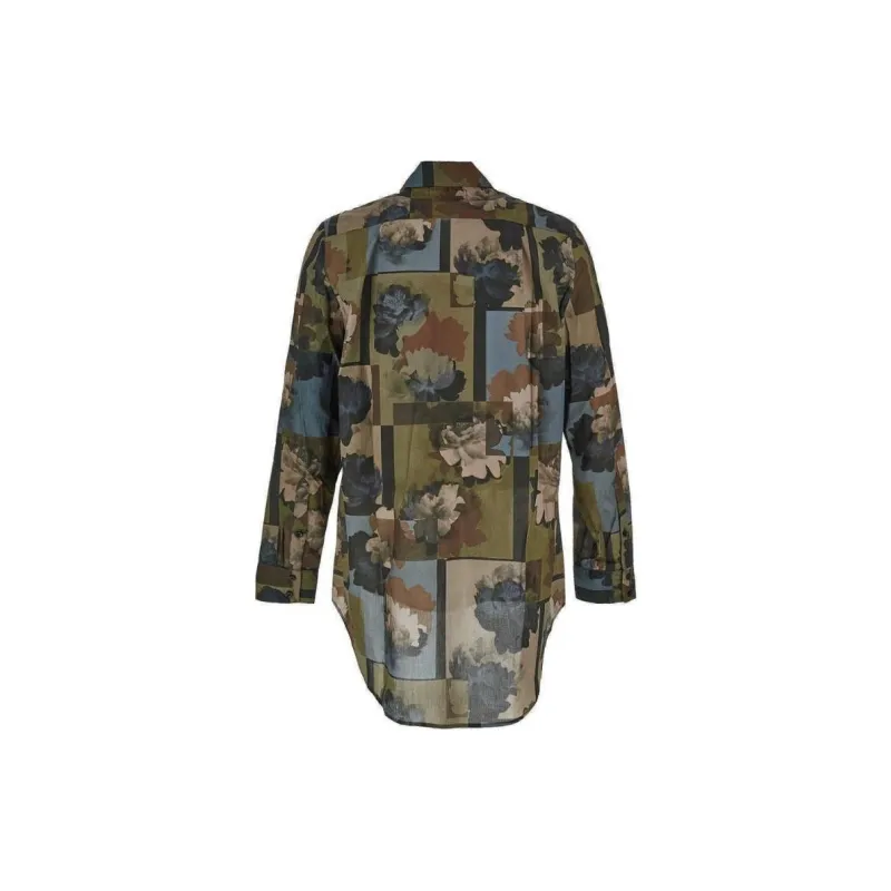 UMA WANG All Over Printed Long Sleeved Shirt-1