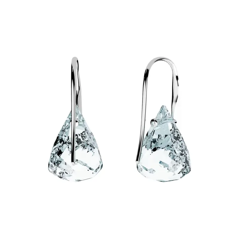 Swarovski Rhodium Plated Earrings Women's Blue-2