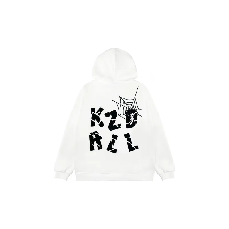 KZDALL Sweatshirts Unisex White Fleece Lined-1
