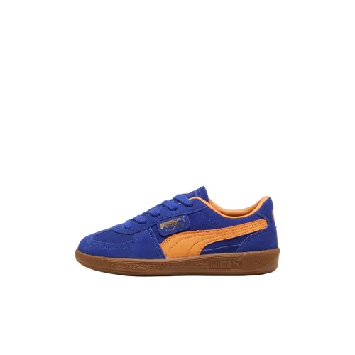 PUMA Palermo Anti Slip Wear Resistant Low Top Kids' Skateboarding Shoes Blue Children Aged 3 7 Years Old