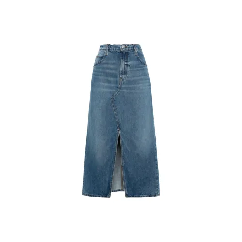 FRAME The Midaxi High Rise Midi Denim Skirt
