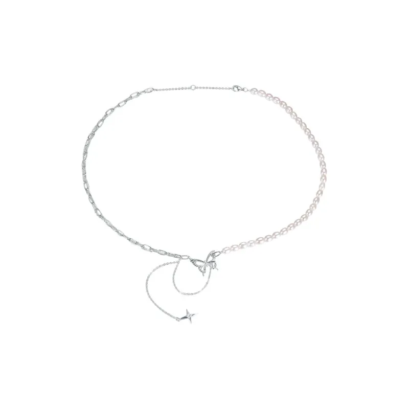 Heart To Heart Freshwater Pearl Necklaces Women's Silver-0